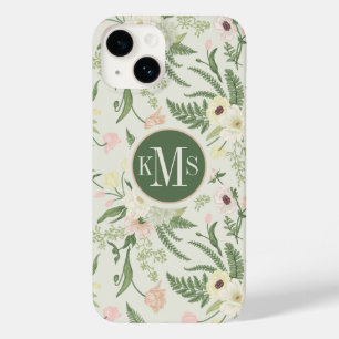 Muster der Blume "Soft Minze Green Garden" Case-Mate iPhone 14 Hülle