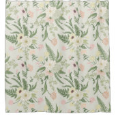 Muster der Blume "Soft Minze Green Garden" Duschvorhang (Vorderseite)