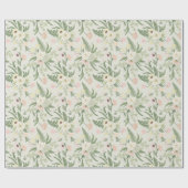 Muster der Blume "Soft Minze Green Garden" Geschenkpapier (Flach)