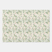 Muster der Blume "Soft Minze Green Garden" Geschenkpapier Set (Vorderseite 2)