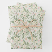 Muster der Blume "Soft Minze Green Garden" Geschenkpapier Set (Beispiel)