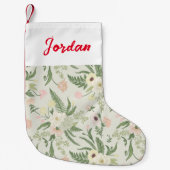 Muster der Blume "Soft Minze Green Garden" Kleiner Weihnachtsstrumpf (Vorderseite)