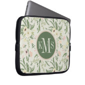 Muster der Blume "Soft Minze Green Garden" Laptopschutzhülle (Vorne Rechts)