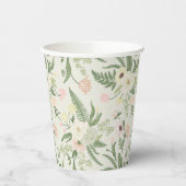 Muster der Blume "Soft Minze Green Garden" Pappbecher (Links)