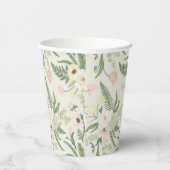 Muster der Blume "Soft Minze Green Garden" Pappbecher (Rechts)