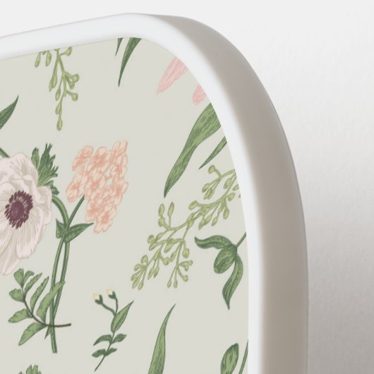 Muster der Blume "Soft Minze Green Garden" Pickleball Schläger (Linke Seite)