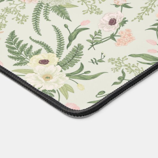 Muster der Blume "Soft Minze Green Garden" Schreibtischunterlage (Ecke)