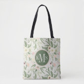 Muster der Blume "Soft Minze Green Garden" Tasche (Vorderseite)