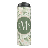 Muster der Blume "Soft Minze Green Garden" Thermosbecher (Vorderseite)