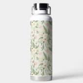 Muster der Blume "Soft Minze Green Garden" Trinkflasche (Rückseite)