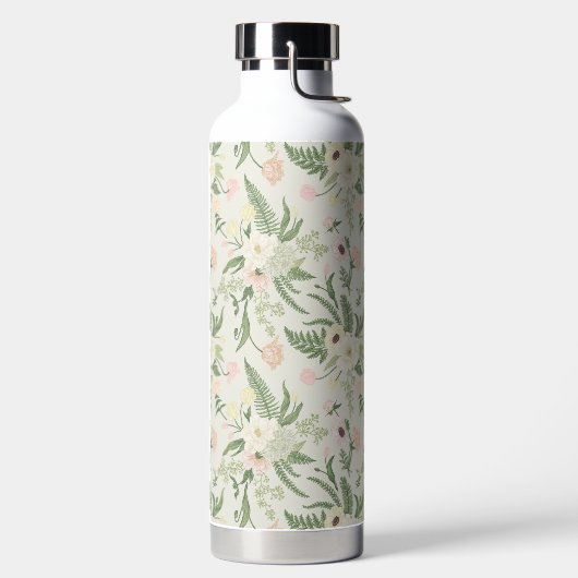 Muster der Blume "Soft Minze Green Garden" Trinkflasche (links)