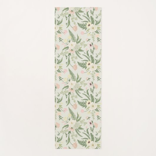 Muster der Blume "Soft Minze Green Garden" Yogamatte (Vorderseite)
