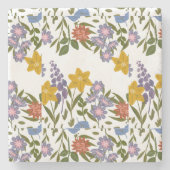 Muster der Blume Steinuntersetzer (Vorderseite)