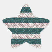 Muster der Blume Stern-Aufkleber (Vorderseite)