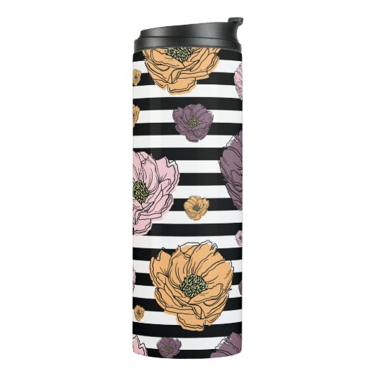 Muster der Blume Thermosbecher (Nach links gedreht)