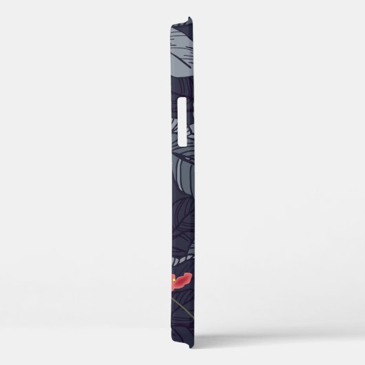 Muster der Blume und Blätter, tropisch, abstatisch Case-Mate iPhone Hülle (Rückseite / Rechts)