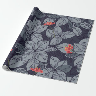 Muster der Blume und Blätter, tropisch, abstatisch Geschenkpapier