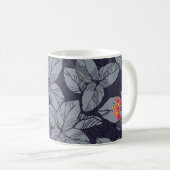 Muster der Blume und Blätter, tropisch, abstatisch Kaffeetasse (VorderseiteRechts)
