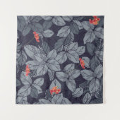 Muster der Blume und Blätter, tropisch, abstatisch Wandteppich (Vorderseite (Horizontal))