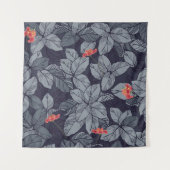 Muster der Blume und Blätter, tropisch, abstatisch Wandteppich (Vorderseite)