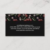 Muster der Blume Visitenkarte (Rückseite)
