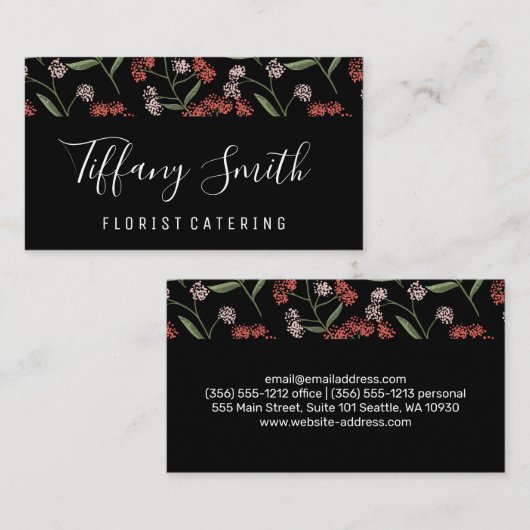 Muster der Blume Visitenkarte (Vorne/Hinten)