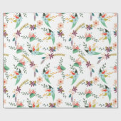 Muster der Blume von Pastel Tones Geschenkpapier (Flach)