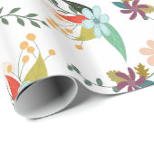 Muster der Blume von Pastel Tones Geschenkpapier (Rolleneckpunkt)