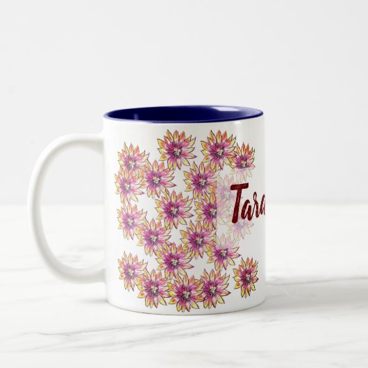 Muster der Blume Zweifarbige Tasse (Links)