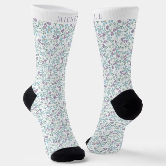 Muster der Blumen-Blütenmuster Socken (Gewinkelt)