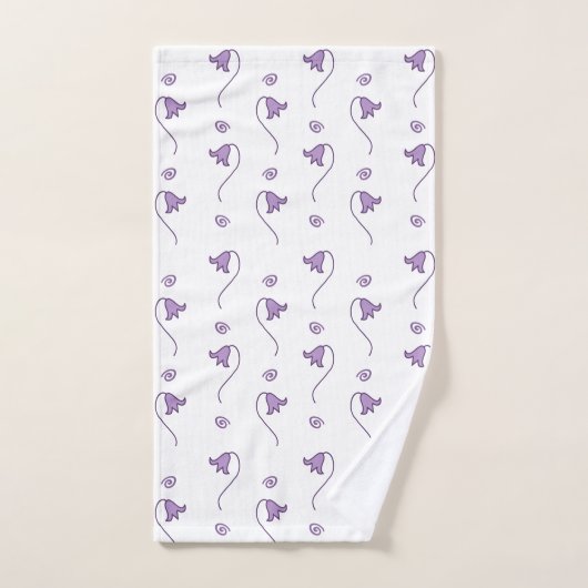 Muster der Blumenglocken Badhandtuch Set (Handtuch)