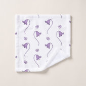 Muster der Blumenglocken Badhandtuch Set (Waschlappen)