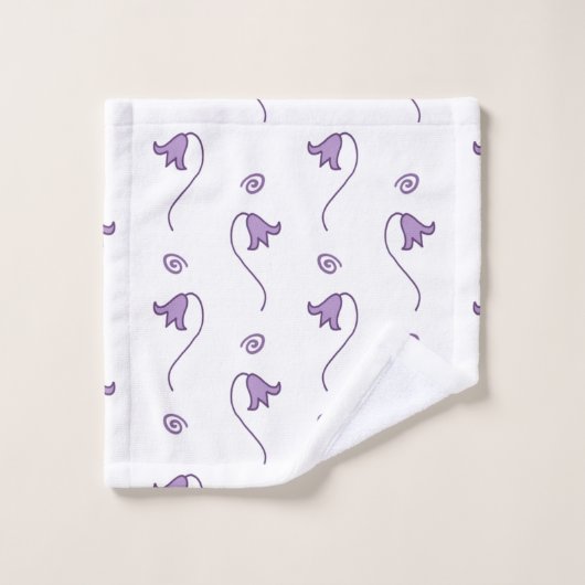 Muster der Blumenglocken Badhandtuch Set (Waschlappen)