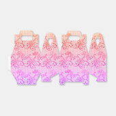 Muster der Blumenmuster in Rosa und Orange Geschenkschachtel (Ungefaltet)