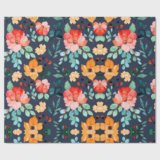 Muster der Blumenoberfläche - Mode-Dekorationsfede Geschenkpapier (Flach)