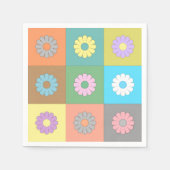 Muster der Blumenquadrate Serviette (Vorderseite)