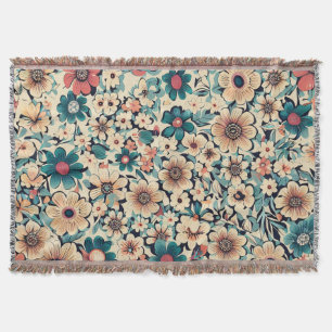 Muster der Bohemischen Frühjahrswelle Blume Decke