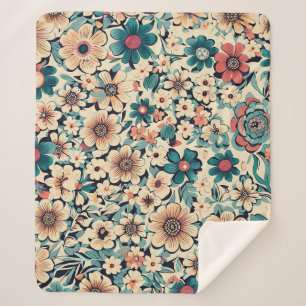 Muster der Bohemischen Frühjahrswelle Blume Sherpadecke