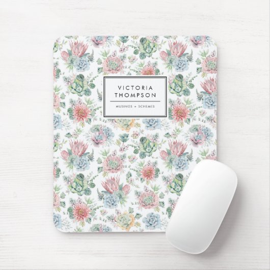 Muster der botanischen Aquarellfarben Mousepad (Mit Mouse)