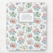 Muster der botanischen Aquarellfarben Mousepad (Vorne)