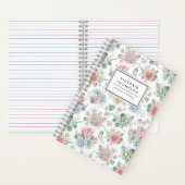 Muster der botanischen Aquarellfarben Notizblock (Innen)