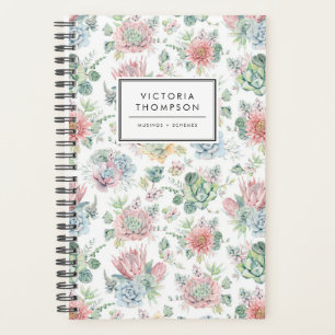 Muster der botanischen Aquarellfarben Planer