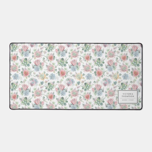 Muster der botanischen Aquarellfarben Schreibtischunterlage (Vorderseite)