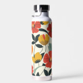 Muster der botanischen Blume des Retro Boho Trinkflasche (Rechts)