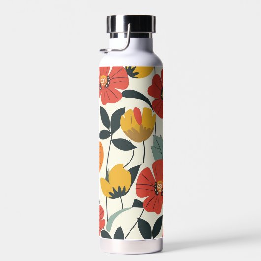 Muster der botanischen Blume des Retro Boho Trinkflasche (Rechts)