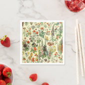 Muster der botanischen Blume Serviette (Beispiel)