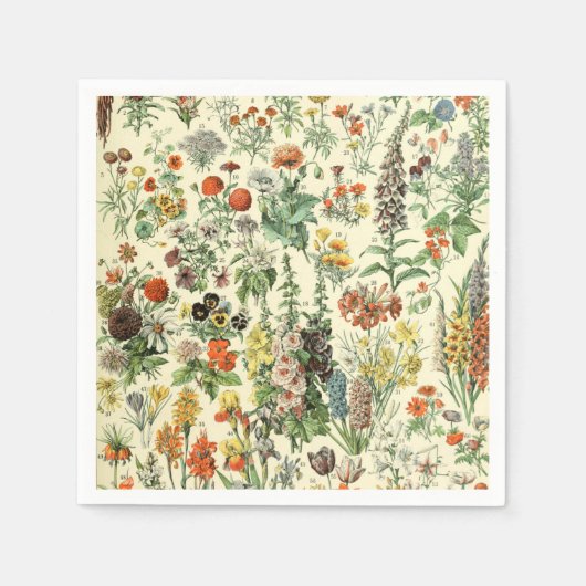 Muster der botanischen Blume Serviette (Vorderseite)