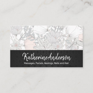 Muster der botanischen Blume Terminkarte