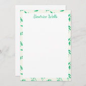 Muster der botanischen grünen Pflanze (Vorne/Hinten)