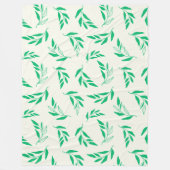 Muster der botanischen grünen Pflanze Fleecedecke (Vorderseite)